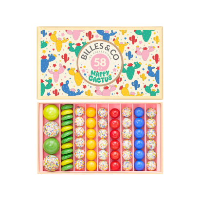 Billes & CO üveggolyó szett - Happy Cactus