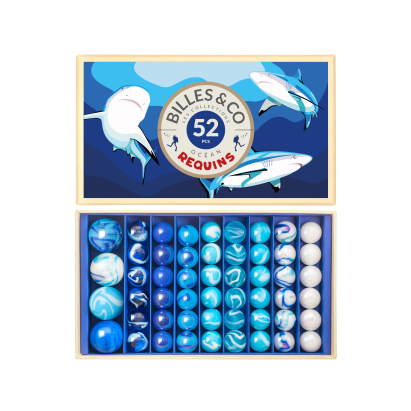 Billes & CO üveggolyó szett - Sharks