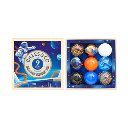 Billes & CO üveggolyó szett - Űrutazás, nagy üveggolyók