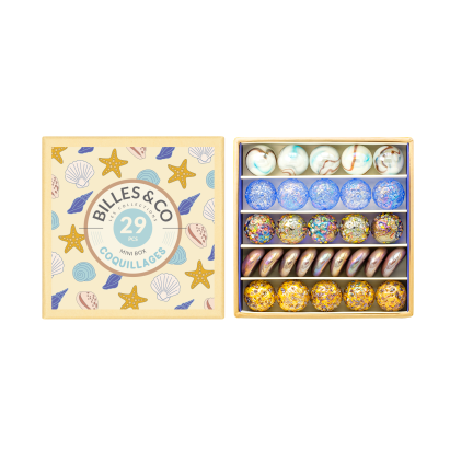 Billes & CO üveggolyó szett - Kagylók, kis doboz