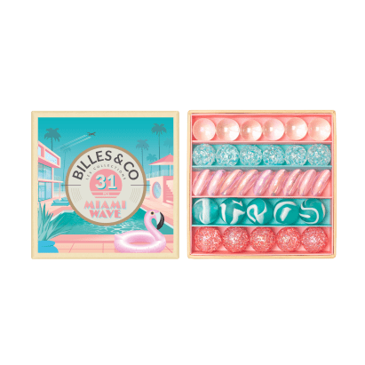 Billes & CO üveggolyó szett - Miami Wave, kis doboz