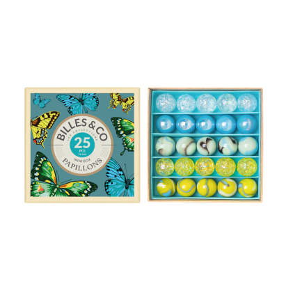 Billes & CO üveggolyó szett - Pillangók, kis doboz