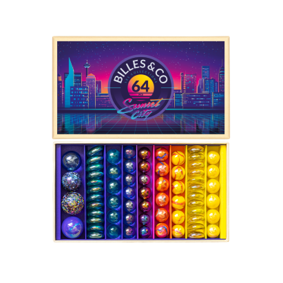 Billes & CO üveggolyó szett - Sunset City