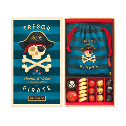 Billes & Co – Kalózkincs üveggolyókészlet kincses batyuval