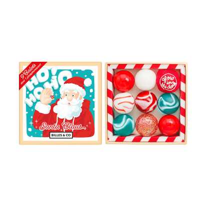 Billes & CO üveggolyó szett - Mikulás, nagy üveggolyók