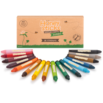 Honeysticks Jumbo Méhviaszkréta, 16 db