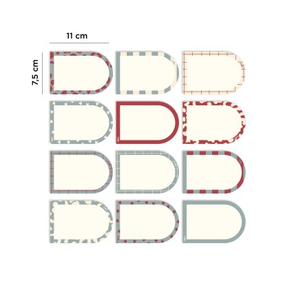 Ferflex – Újraírható mágneses jegyzetek, kék-piros (12 db)