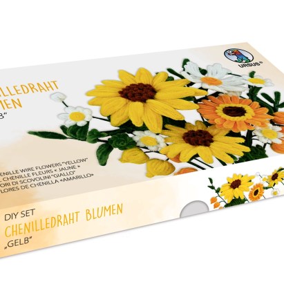 Ursus DIY zsenília virágkészlet, sárga virágok