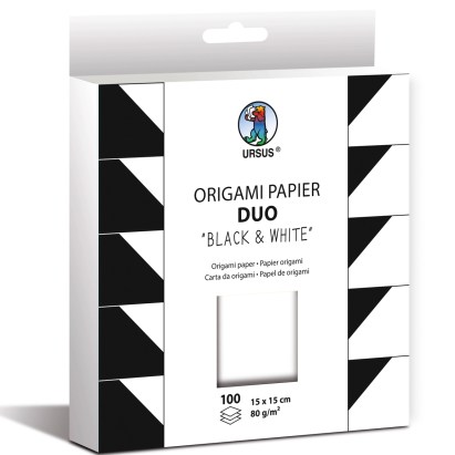 Ursus Origami DUO papír, fekete - fehér
