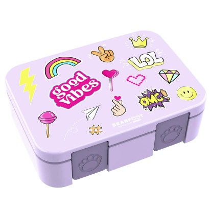 Bearfoot Bento Box Compact uzsonnásdoboz - Vagány, lila, 650 ml