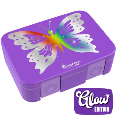 Bearfoot Bento Box Compact uzsonnásdoboz - Pillangó, 650 ml